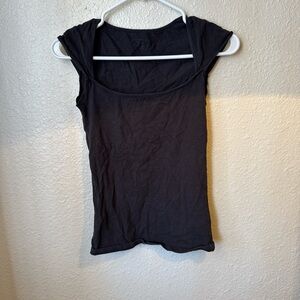 Brandy Melville Black Scoop Neck Tank Top